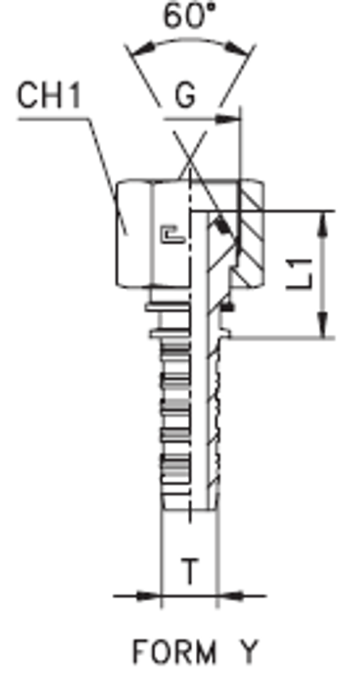 Фитинг DN 12 BSP (Г) 1/2 (накидная гайка, o-ring)