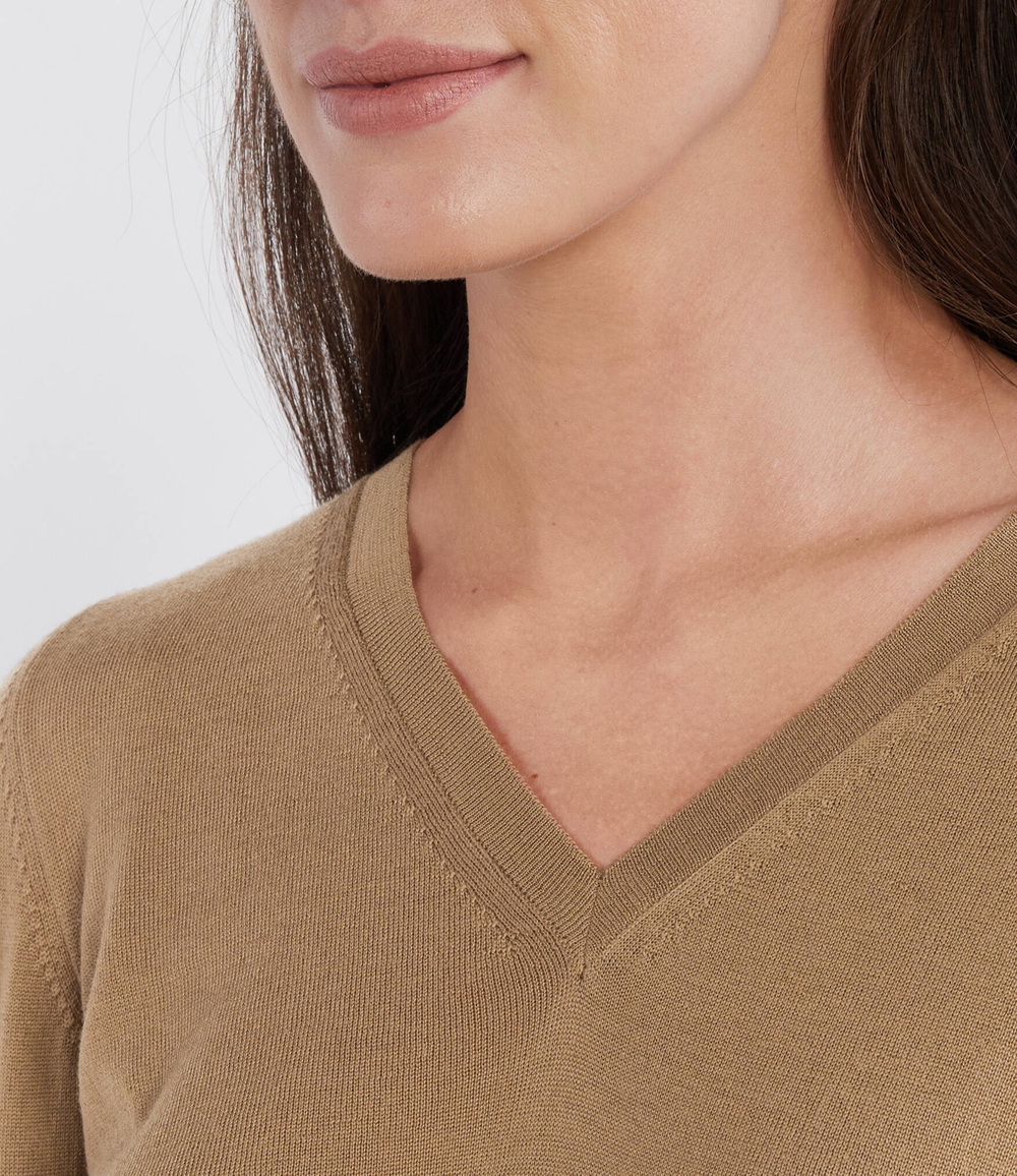 хлопчатобумажный свитер cavour Max Mara Leisure - коричневый(336606366)