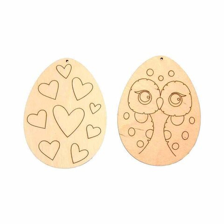 Заготовка деревянная ПАСХА Подвеска "Пасхальные яйца" 12см