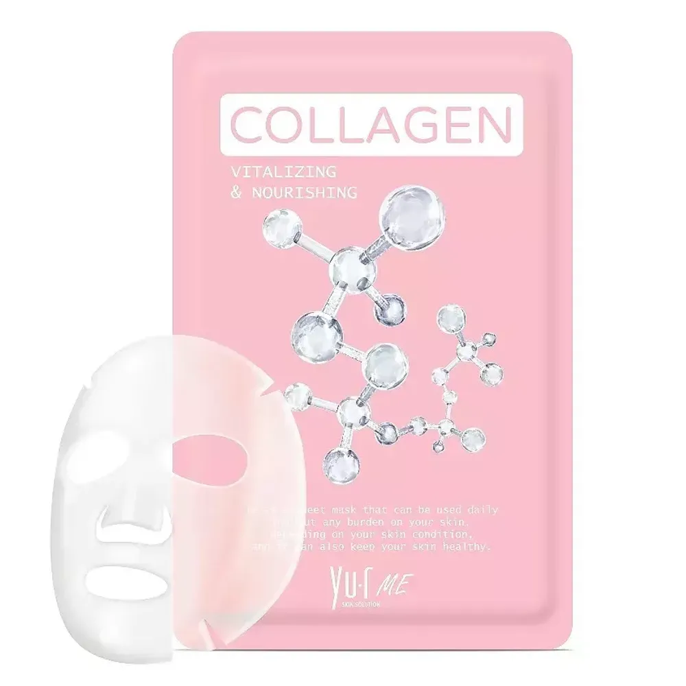 Yu.R Me Тканевая маска для лица с коллагеном Collagen Sheet Mask, 25 мл.