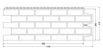 Угол наружный фасадный Grand Line "Клинкерный кирпич Стандарт" Молочный