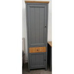 Шкаф для посуды «Сканди» 2 глухие двери и ящик серый 7046/антик