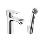 Смеситель для раковины с биде лейкой Hansgrohe Metris 31285000