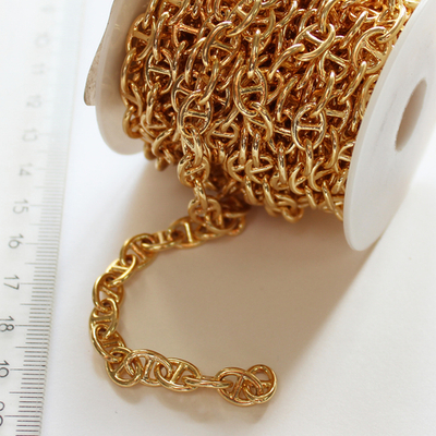 Цепь люкс позолота 9х7мм (10см)