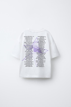 ZARA ФУТБОЛКА С ПРИНТОМ OLIVIA RODRIGO™, БЕЛЫЙ