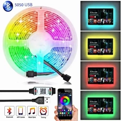 Светодиодная умная световая лента с дистанционным управлением RGB5050 DIY инфракрасная Bluetooth-световая лента 16 ламповых бусин/метр 15 м