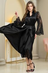 Длинный халат MIA-Amore ESTER 7299 черный