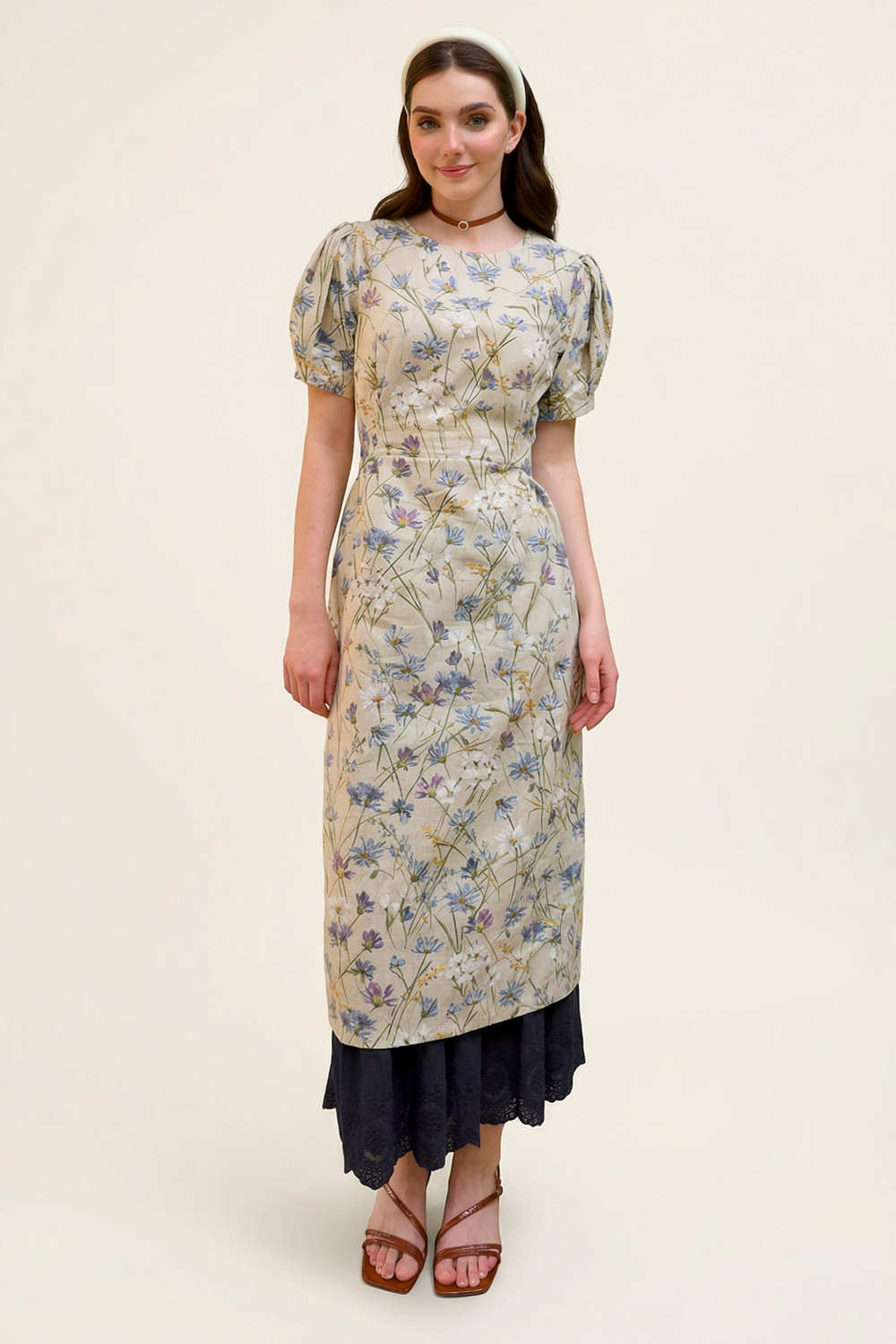 Платье с коротким рукавом