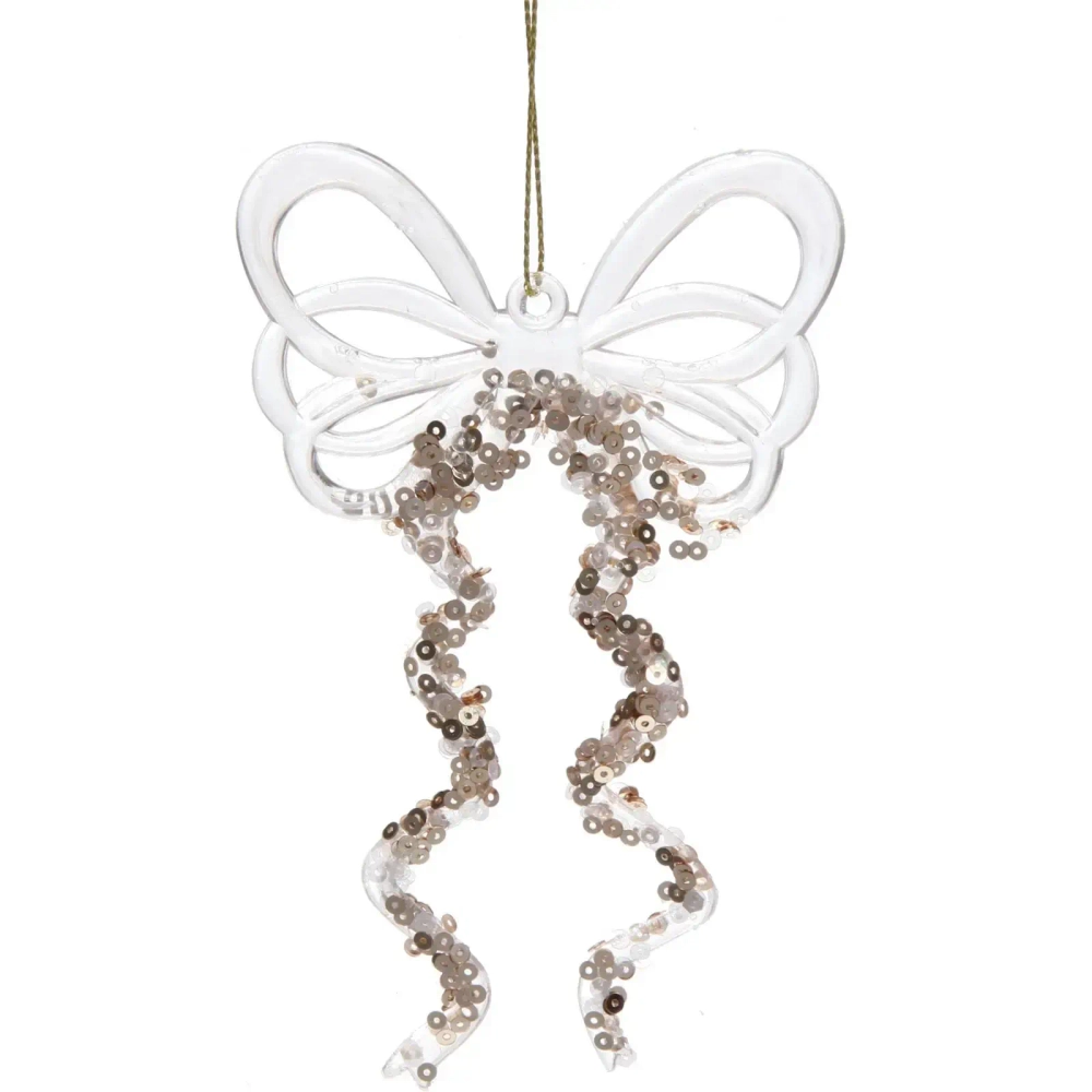 Подвеска «Сказочные блики» 8,,5*14 см, Белый/Золотой блеск