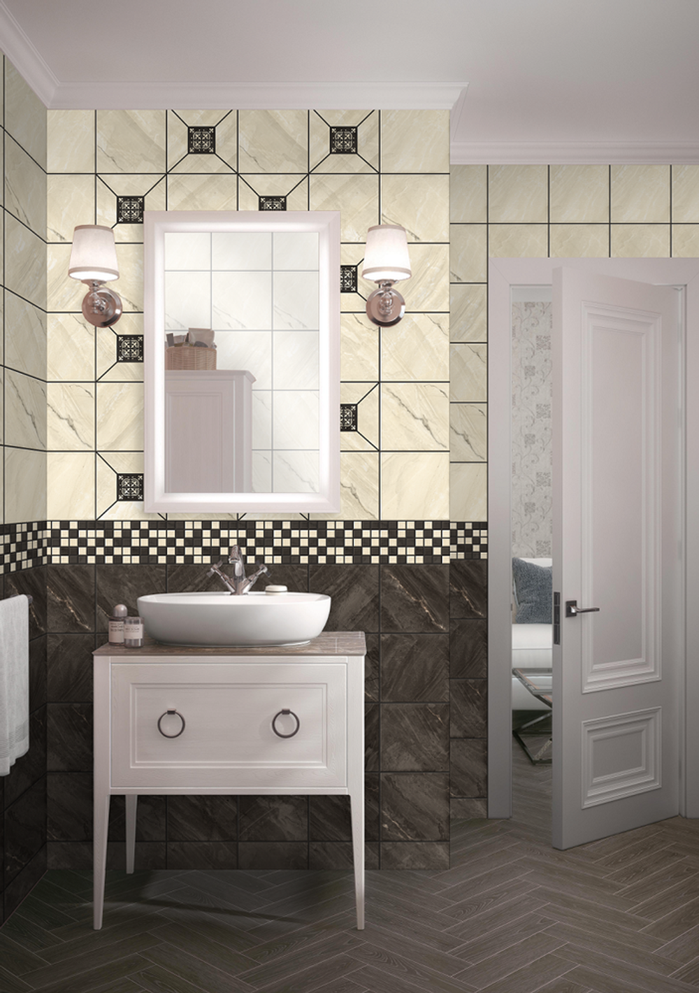 Панель ПВХ фотопечать Риальто фон 2700х250мм