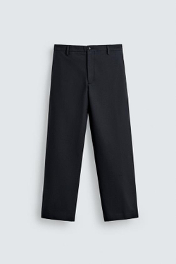 ZARA БРЮКИ ПРЯМОГО КРОЯ, МОРСКОЙ СИНИЙ