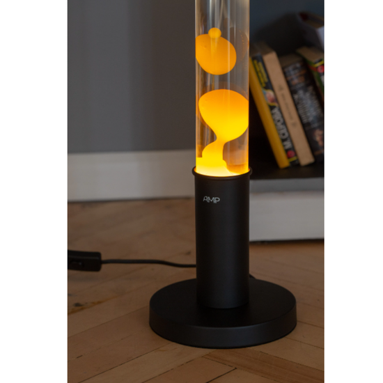 Лава лампа напольная Amperia Falcon Желтая, Прозрачная, корпус черный (76 см)