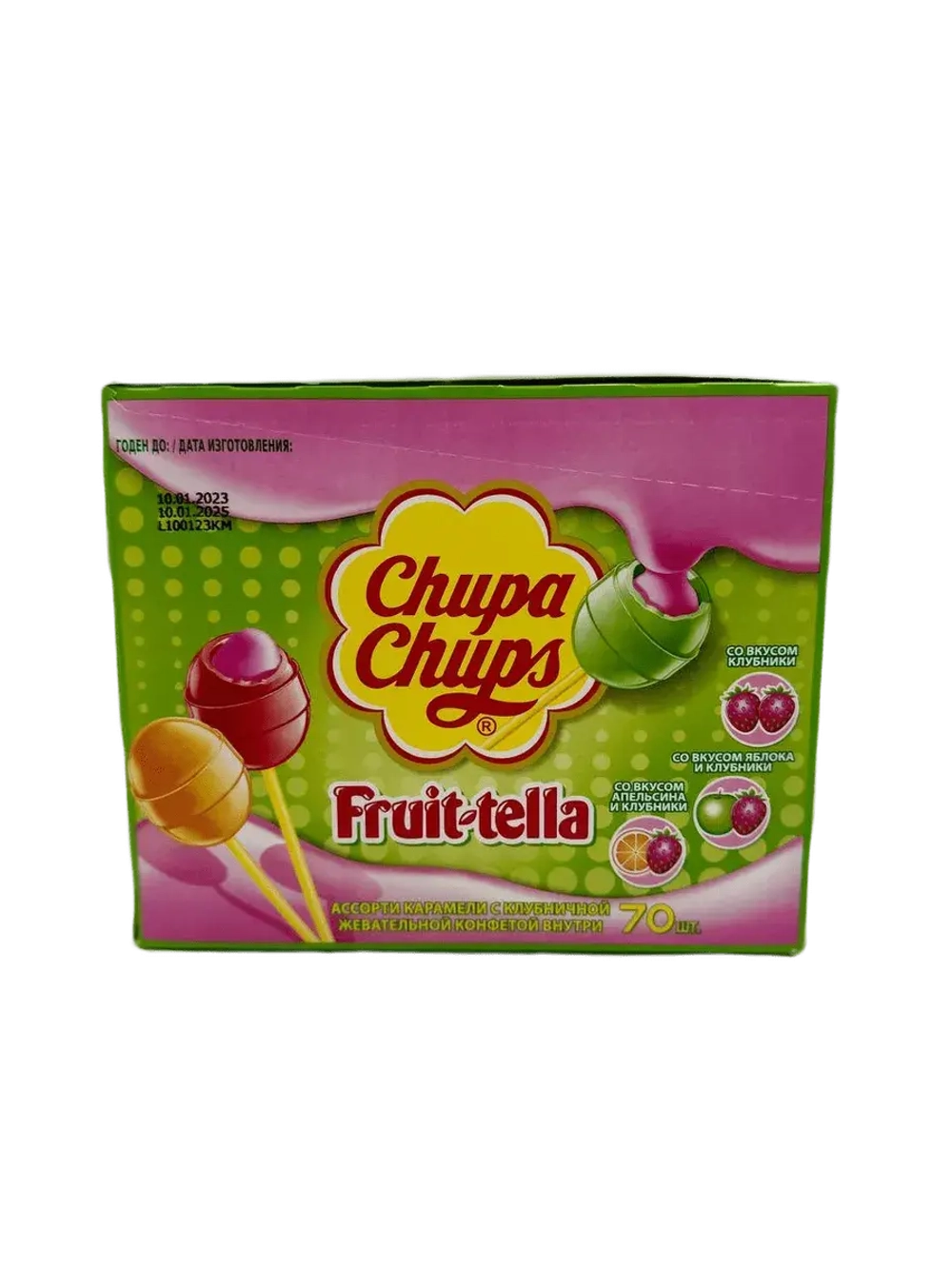 Карамель Чупа-Чупс Фрут-телла, 70 шт по 17 гр