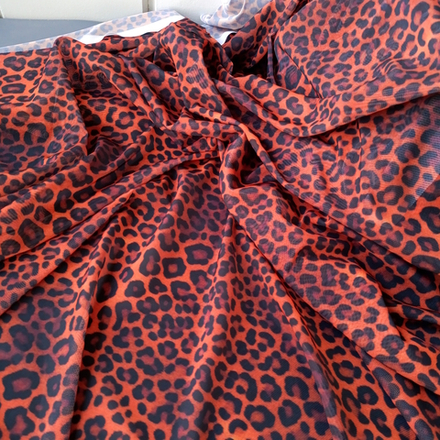 Сетка-утяжка с принтом, леопардовый