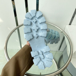 Prada Monolith Crochet Cage Sandals