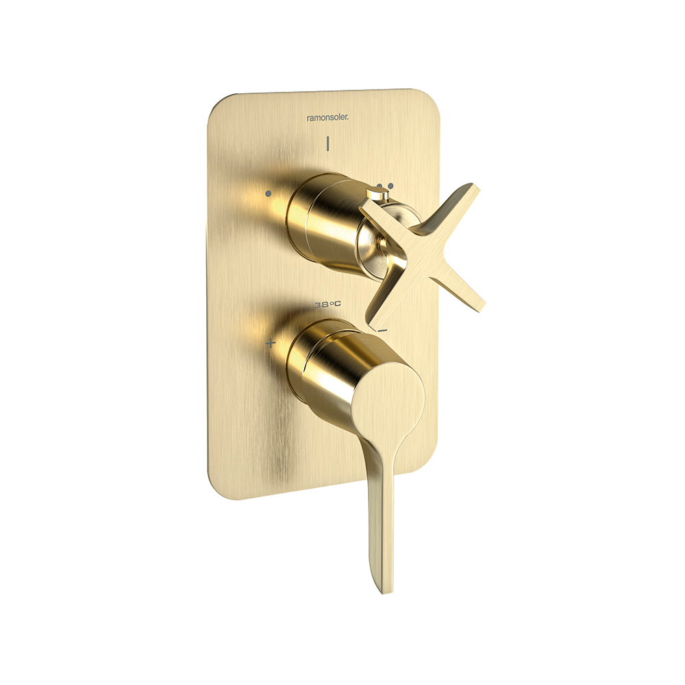 Встраиваемый смеситель для душа на 3 выхода ADAGIO 911513SOC золото