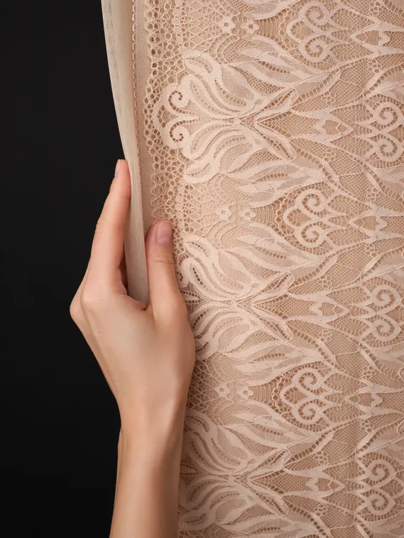 03-294 Кружево эластичное 24 см, бежевый 775