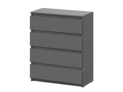 Денвер комод 4 ящика / Графит серый