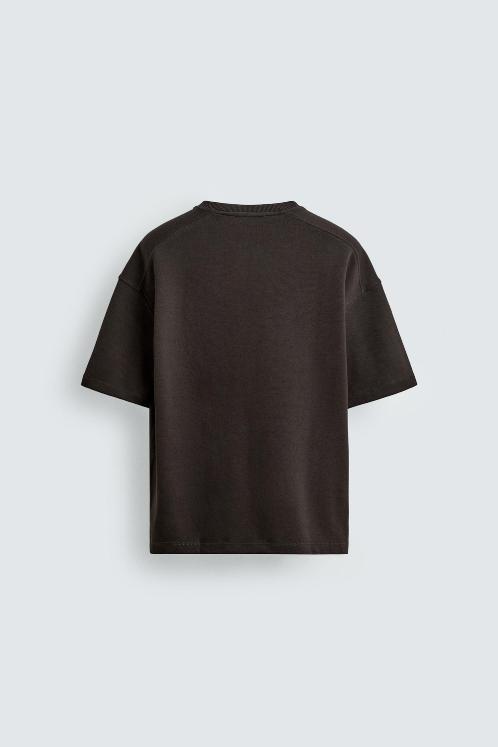 ZARA ТОЛСТОВКА RELAXED FIT ИЗ ИНТЕРЛОКА, КОРИЧНЕВЫЙ