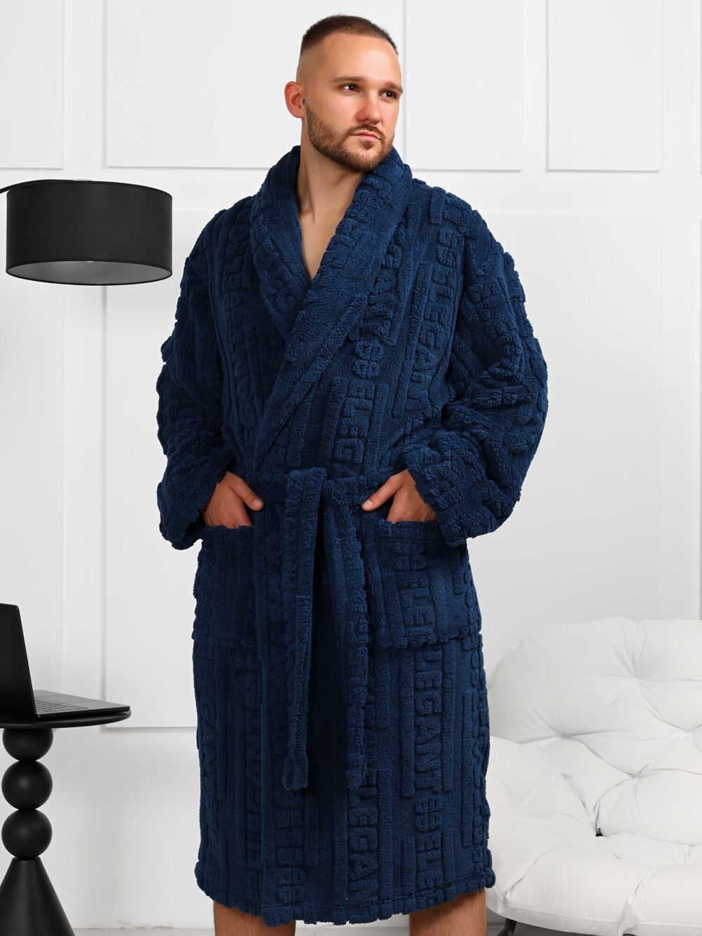 Халат мужской Идеал-3 Виотекс СИНИЙ