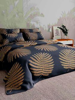 Постельное белье бязь Сказка "Папоротник" 2-спальное Наволочка 50х70 см 2 шт Простынь на резинке 160x200 см Пододеяльник 175x215 см