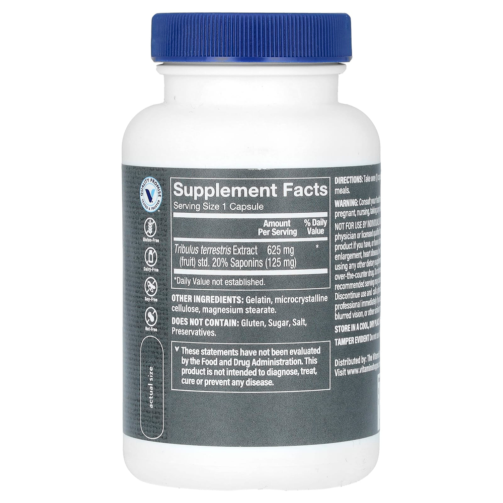 The Vitamin Shoppe, экстракт якорцев стелющихся для мужчин, 625 мг, 100 капсул