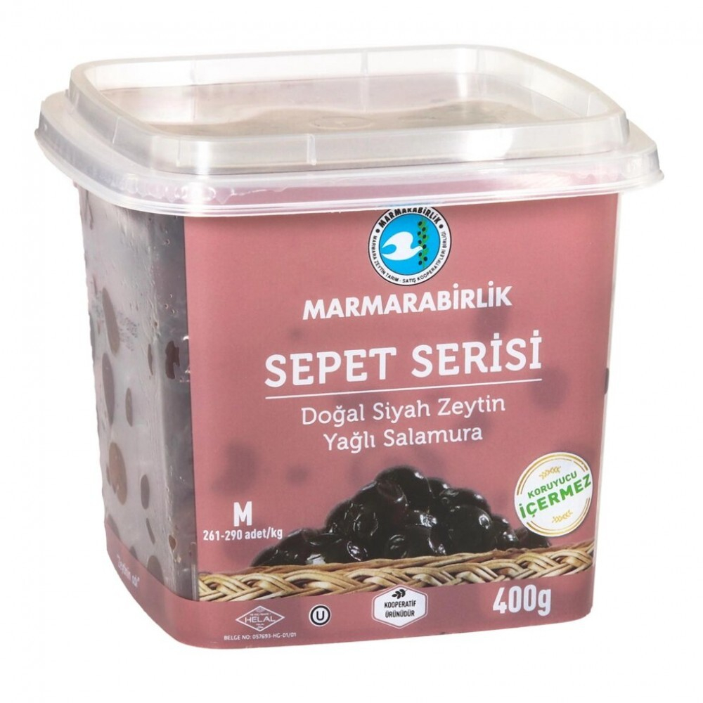 Оливки черные (Sepet serisi)M (261-290), Marmarabirlik, 400гр