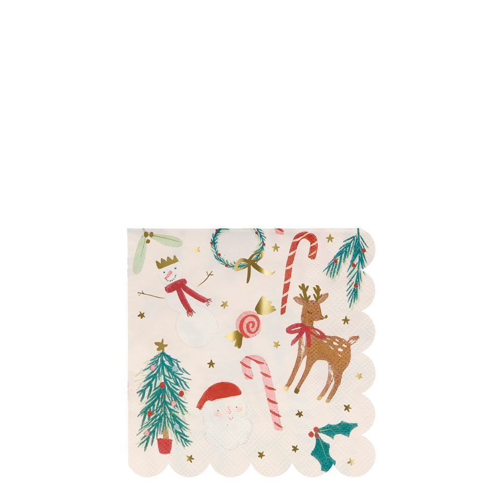 Салфетки маленькие "New Year Motif" 16 шт