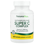 NaturesPlus, Super C Complex, комплекс с длительным высвобождением, 60 таблеток