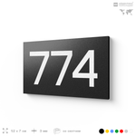 Номер на дверь 774, табличка на дверь для офиса, квартиры, кабинета, аудитории, склада, черная 120х70 мм, Айдентика Технолоджи