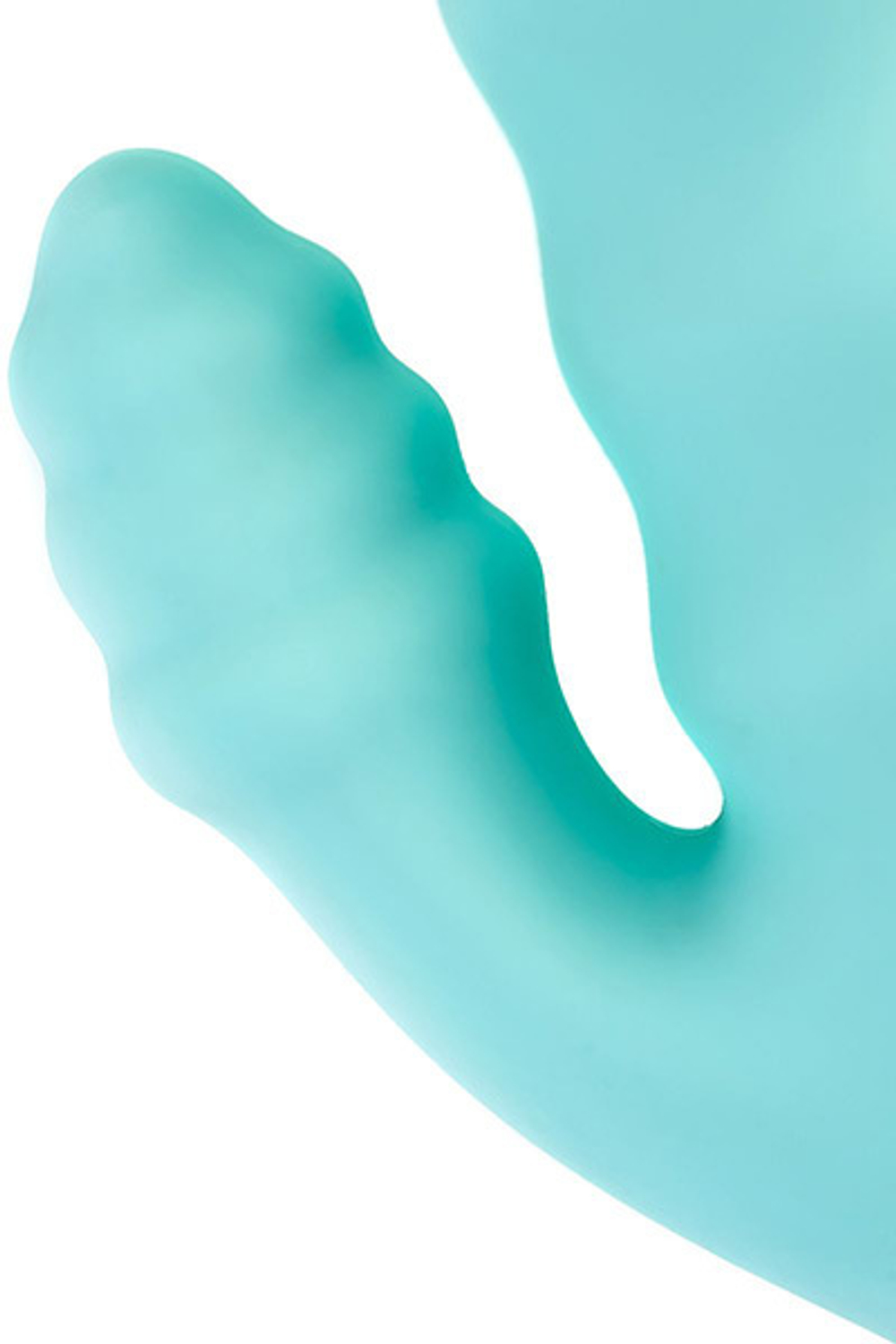 Мятный рельефный вибратор 17,5см с клиторальной стимуляцией ToyFa Flovetta Flax 457707