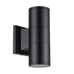 Уличный настенный светильник 2x35Вт GU10, металл, чёрный