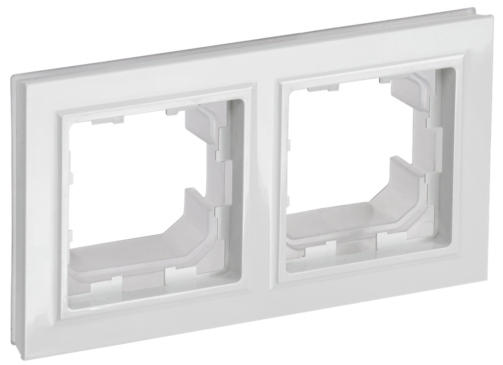 BRITE Рамка 2-местная IP44 РУ-2-БрБ-44 белый IEK