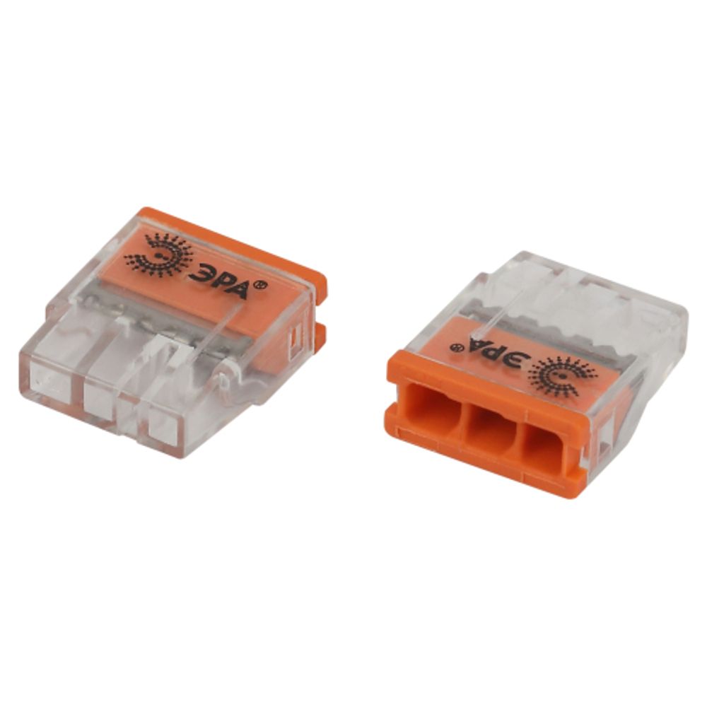 Клемма ЭРА NO-225-433 быстрозажимная 2273-203 компактная 3-проводная 0.2-2.5 мм2 (упаковка 4 шт.