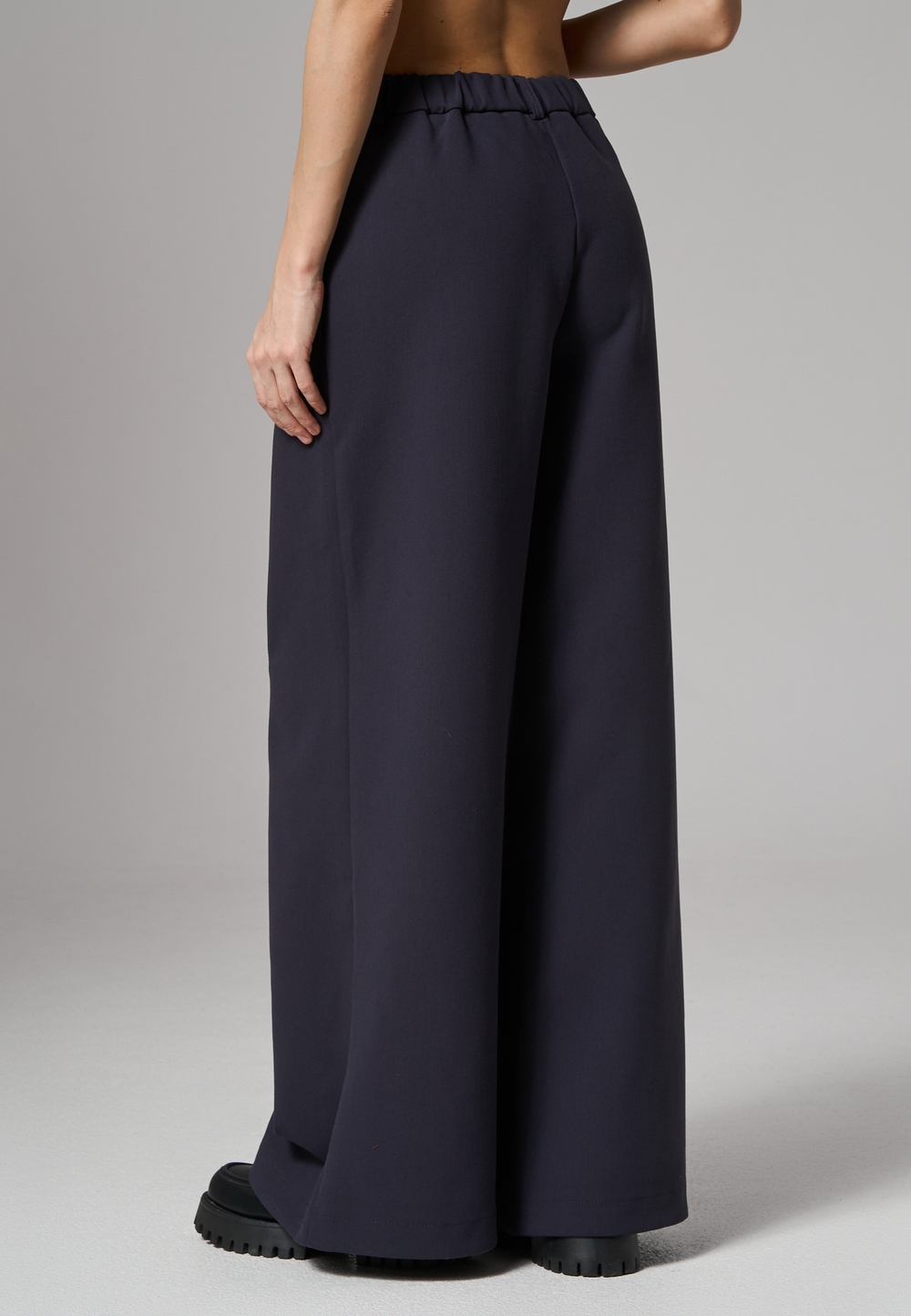 Брюки палаццо синие