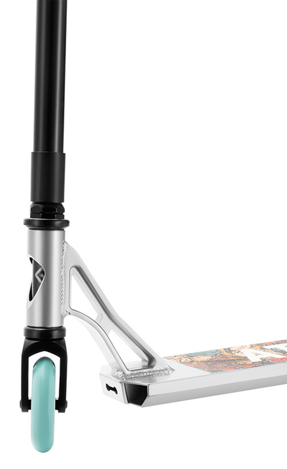 Самокат Digma Atom трюковый 2-кол. черный/бирюзовый (ST-AT-100)