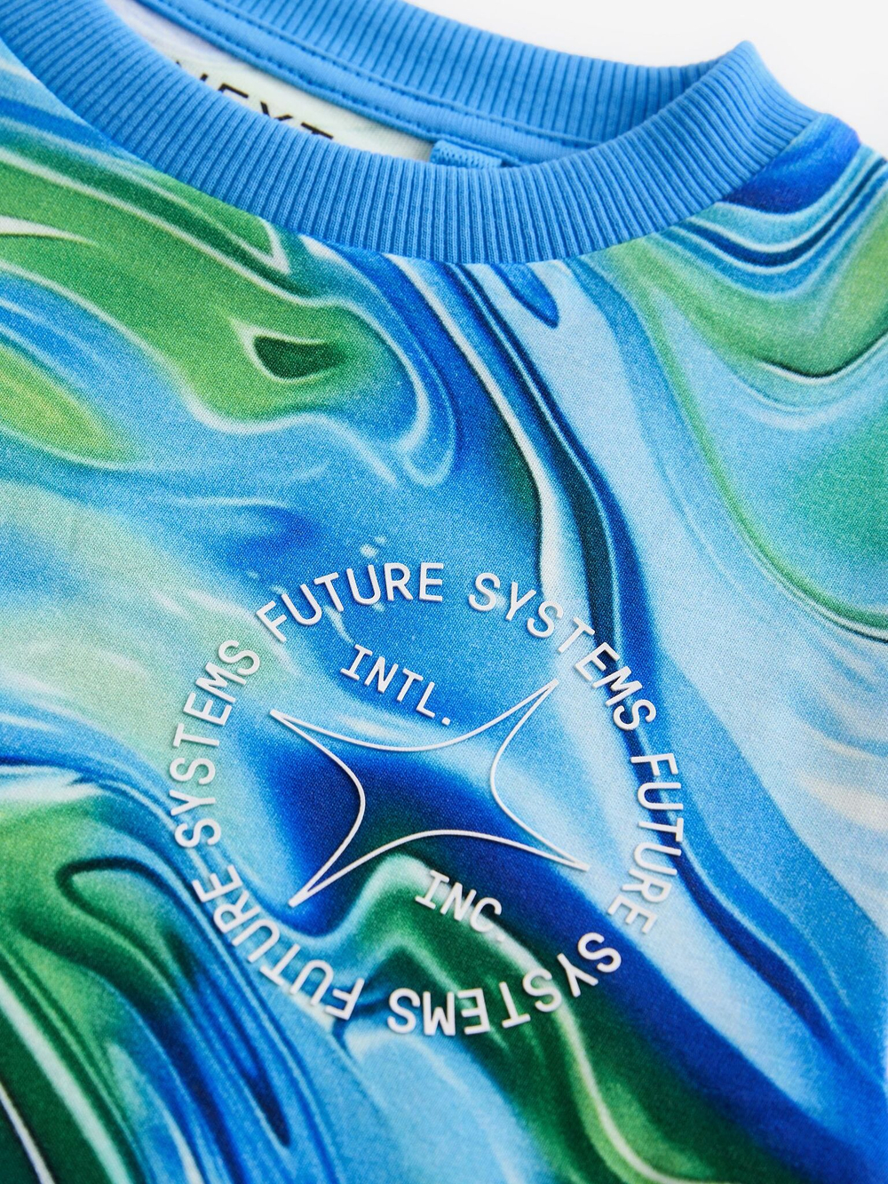 Футболка для мальчика Next AB5-792, Синий, Салатовый, Голубой