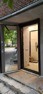 Дверь Входная Лабиринт URBAN С зеркалом Максимум Грей софт