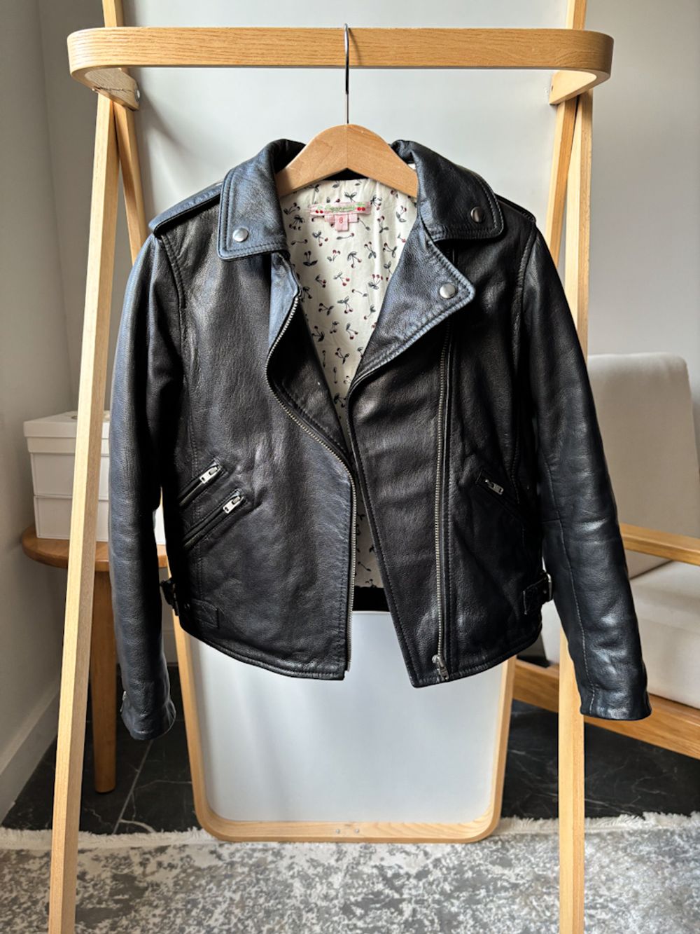 Кожаная куртка-косуха Bonpoint, 128