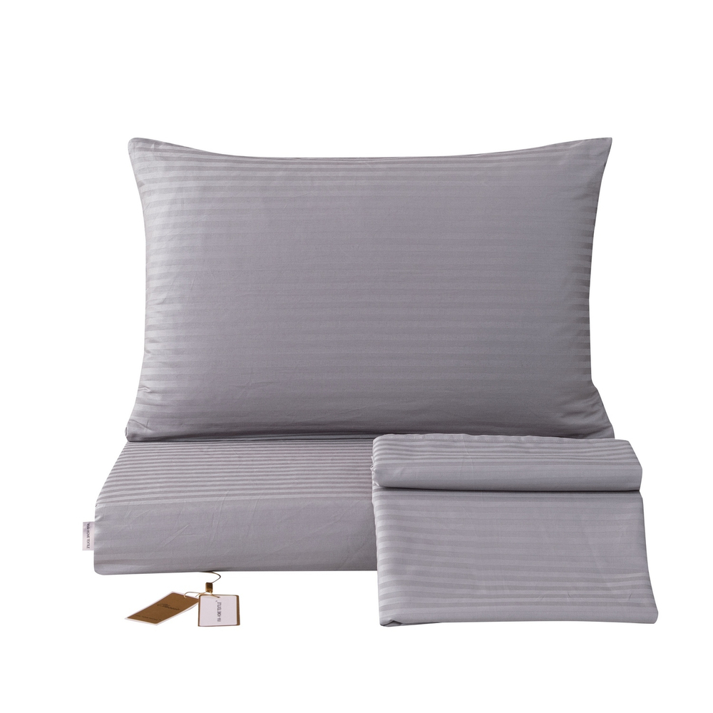 Комплект постельного белья Страйп Сатин Однотонный CT030