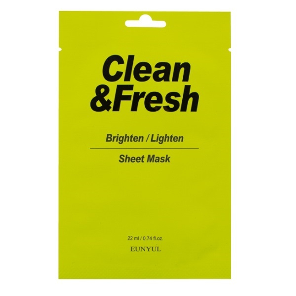 Маска тканевая для здорового цвета лица Eunyul Clean&Fresh Brighten Lighten Sheet Mask