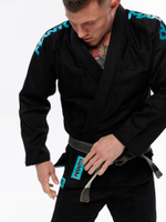 Кимоно MANTO "X5" BJJ Черно-бирюзовое