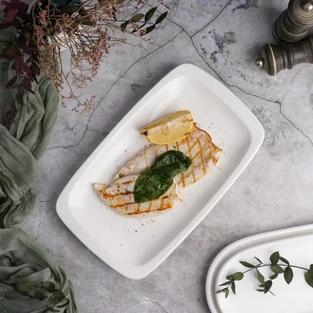 Блюдо прямоугольное 29,5*18,5 см белое фарфор P.L. Proff Cuisine [6]
