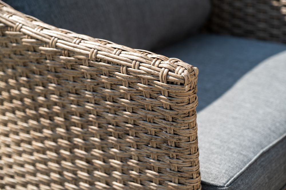 "Овьедо" лаунж-зона из искусственного ротанга на 4 персоны, цвет соломенный