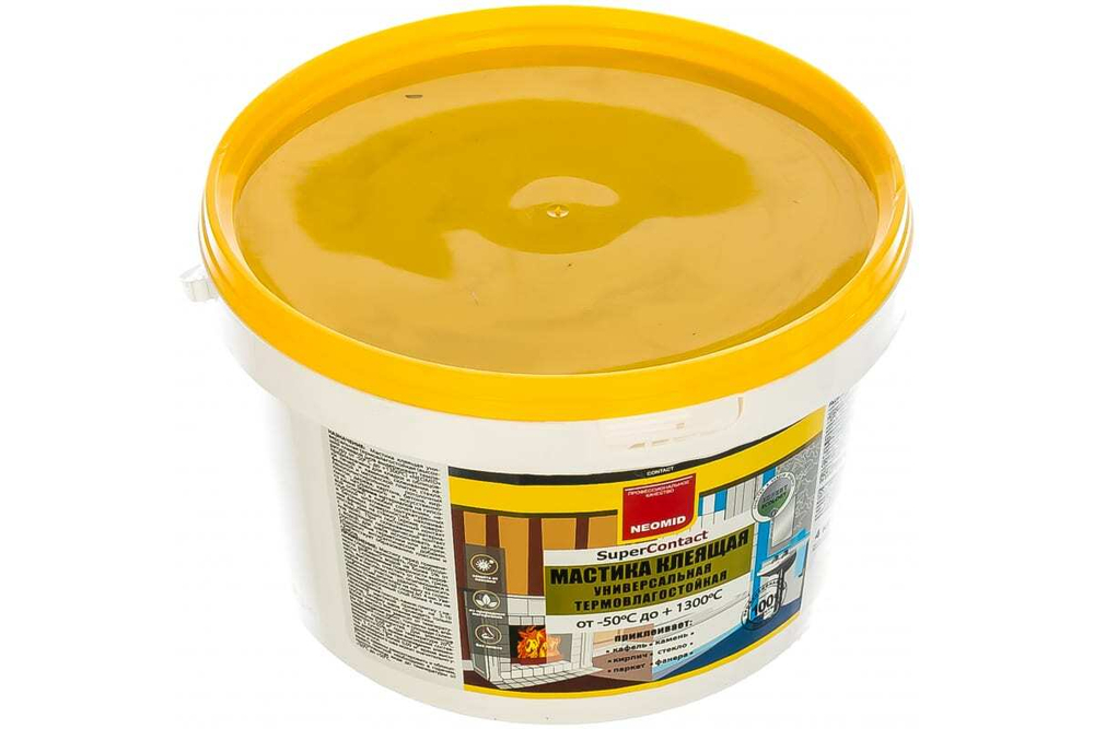 МАСТИКА КЛЕЯЩАЯ ТЕРМОСТОЙКАЯ УНИВЕРСАЛЬНАЯ (4КГ) НЕОМИД