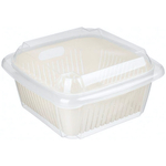 Контейнер квадратный с вкладышем и крышкой "Bergamo" 2,2л (светло-бежевый)
