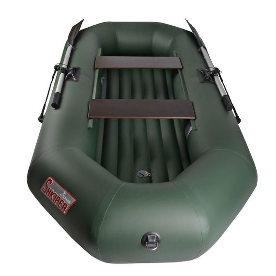 Лодка Тонар Шкипер А260 (надувное дно) (зеленый)