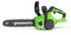 Цепная пила аккумуляторная GREENWORKS GD24CS30 24В,3/8-1,1-45,30см,б/щ,без АКБ и ЗУ (2007007)