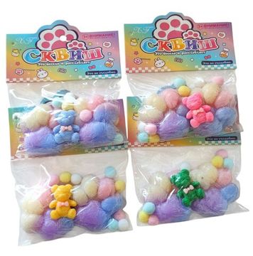 Сквиш лапка мохнатая 2в1 с мишкой