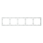 Рамка пластиковая VOLTUM S70 на 5 постов, (белый матовый)
